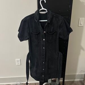 Abercrombie & Fitch Black Denim Dress